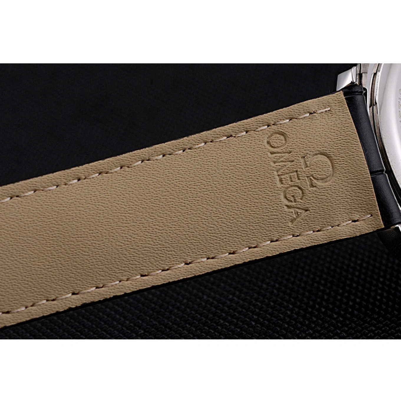 1027 Omega Tresor Master Co-Axial Black Dial Stainless Steel Case Black Leather Strap